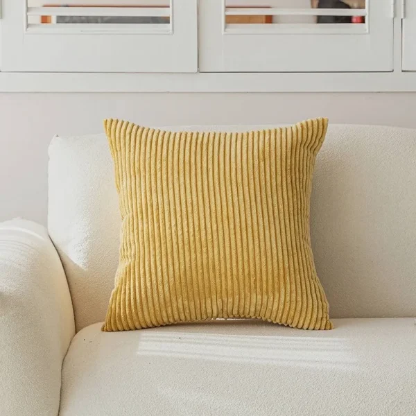 Ayedin Square Throw Pillow Cover Latitude Run Color: Grass Yellow
