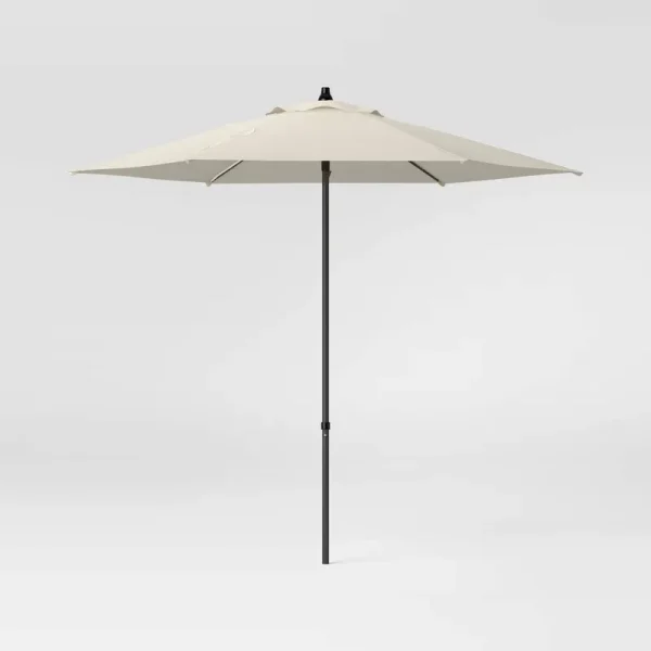 7.5' Round Outdoor Patio Market Umbrella Tan - Room Essentials