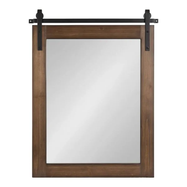 Enora Modern Farmhouse Distressed Accent Mirror Joss & Main Finish: Rustic Gray, Size: 30.25" x 24"