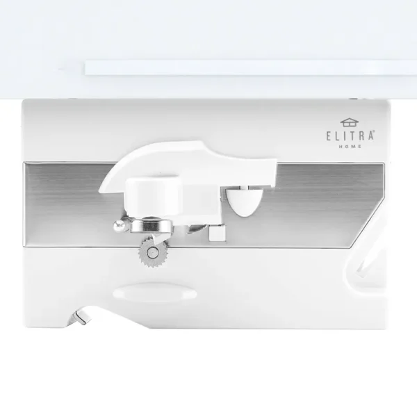 Elitra 3 in 1 Under The Cabinet Electric Can Opener, Blade Sharpener, Bottle Opener - White