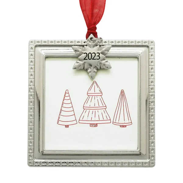 Silver Square 2.5" x 2.5" Christmas Ornament Frame by Studio Decor | Michaels