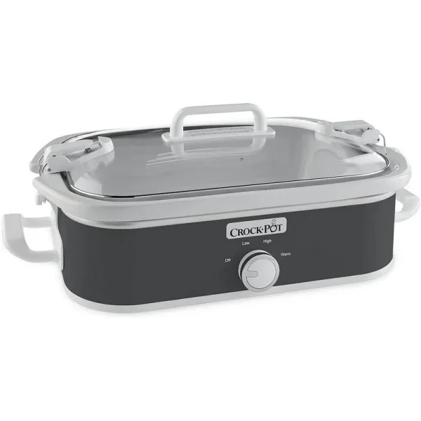 Crock-pot 3.5 Qt. Casserole Crock Slow Cooker Charcoal