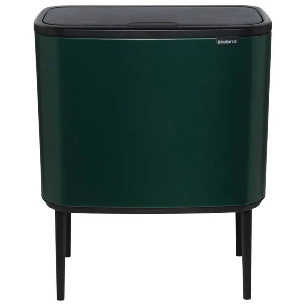 Brabantia Bo Touch Top Trash Can, 3 & 6 Gallon - Pine Green