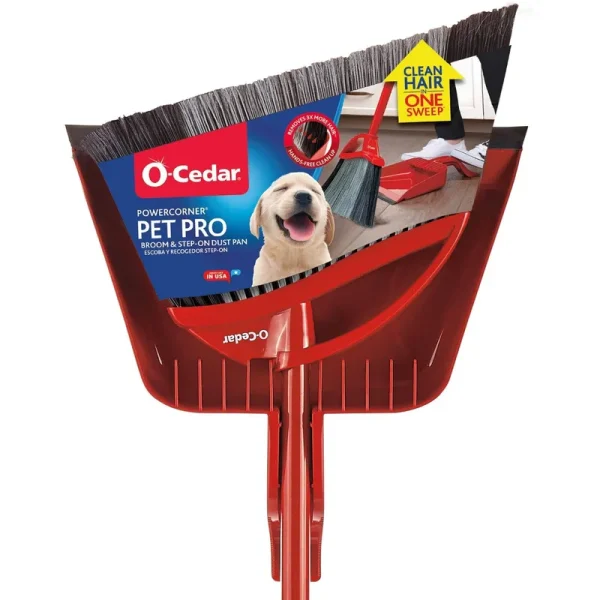 O-Cedar Angle Broom, Powercorner, Pet Pro