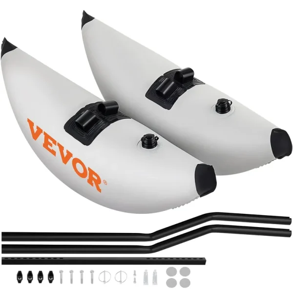 VEVOR Kayak Outrigger Stabilizer, 2 Pcs, PVC Inflatable Outrigger Float with Sidekick Arms Rod, Standing Float Stabilizer System Kit for Kayaks, Canoes, Fishing Boats