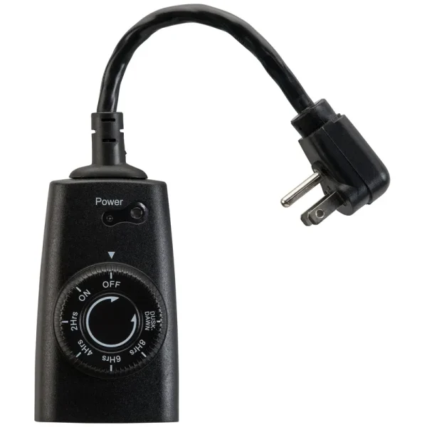 Hyper Tough Outdoor Photocell Dusk to Dawn Timer, Single Outlet