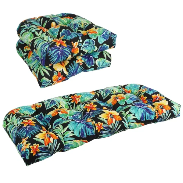 Blazing Needles 3-Piece Settee Cushion Set (Set of 3) - 19 x 19 - Beachcrest