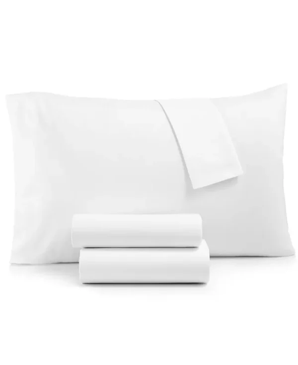 Microfiber 3 Pc. Sheet Set, Twin, Created for Macy's - White