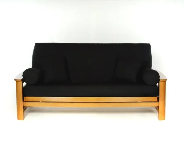 Royal Heritage Home 100% Cotton Black Full Size Futon Cover