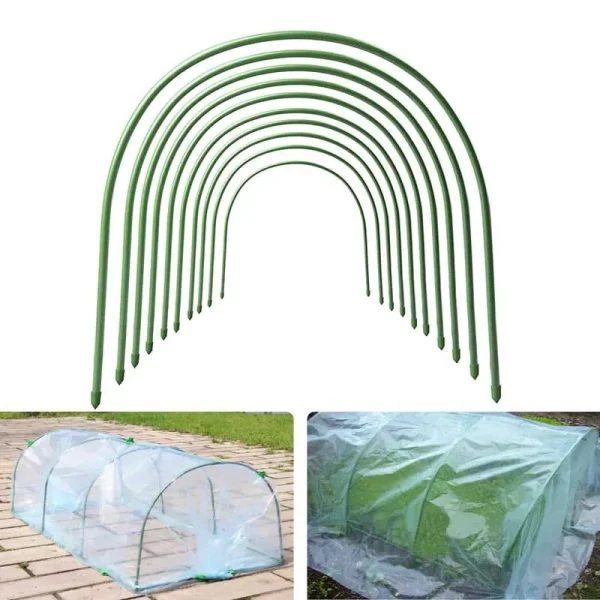 6 ft. Long with Dia 0.43 in. Steel Greenhouse Hoops, Rust-Free Grow Tunnel, Support Hoops for Garden (6-pack)