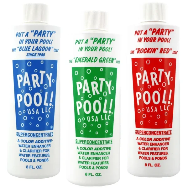 Additive Party Pool Color Bundle: Blue Lagoon, Green Lagoon, Rockin Red, 8 Ounces Each