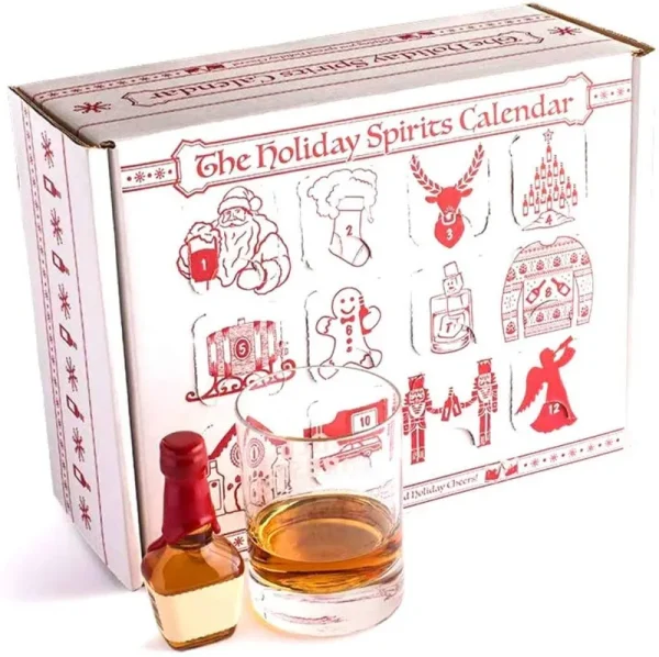 Holiday Spirits Calendars Advent Calendar for Alcohol & Adults | Gift Booze & Wine for Christmas 2023 | Great White Elephant & Holiday par