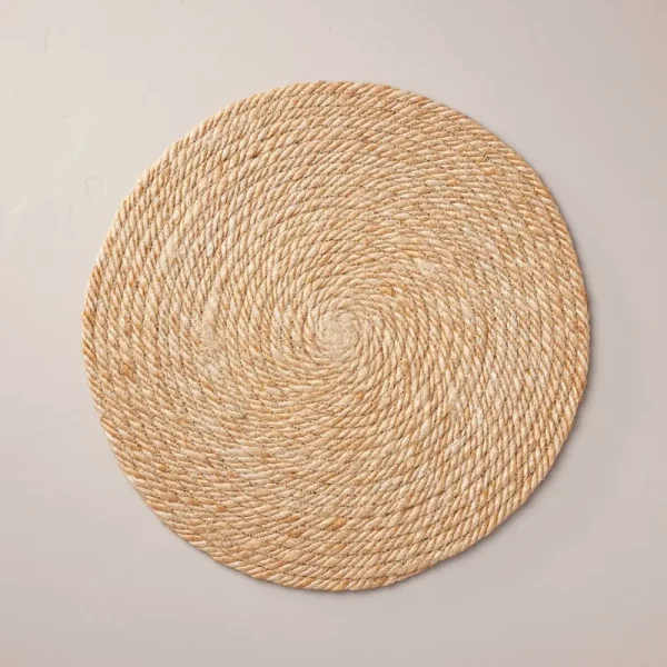 15" Natural Jute Coiled Charger Placemat - Hearth & Hand with Magnolia