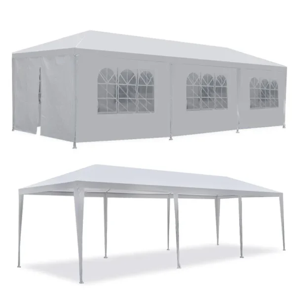 F2C 10 X30 Outdoor Gazebo White Canopy with Sidewalls Party Wedding Tent Cater Events Pavilion Beach BBQ Event(10X30)