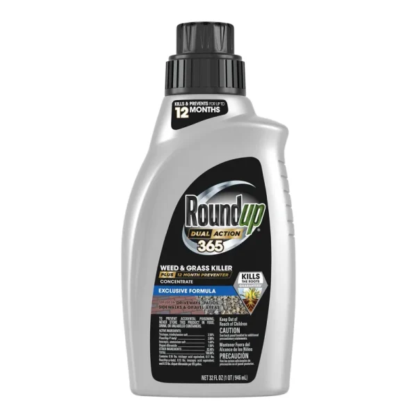 Roundup Weed & Grass Killer, Concentrate, Dual Action 365 - 32 fl oz