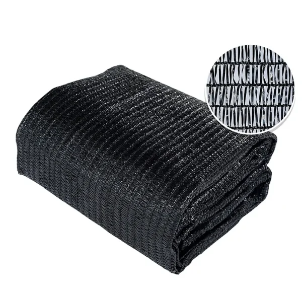 Agfabric Sunblock Shade Cloth 40% UV 10x50ft Black -cut Edge with Free Clips for Plant Cover Greenhouse, Barn, Kennel, Pool, Pergola or Carport