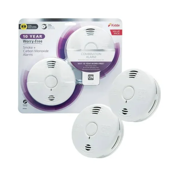 Kidde 10 Year Worry-Free Sealed Battery Combination Smoke and Carbon Monoxide Detector with Voice Alarm (2-Pack)