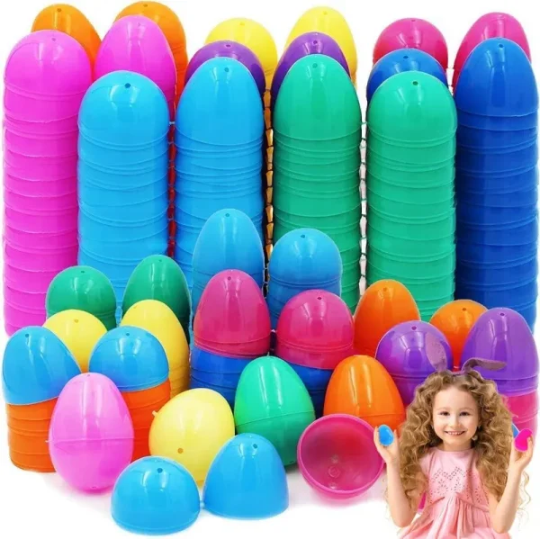 The Dreidel Company Golden Easter Eggs Metallic Gold, Goodie Basket Prize, Eggs Are Hinged, 2.38" inch (24-Pack)