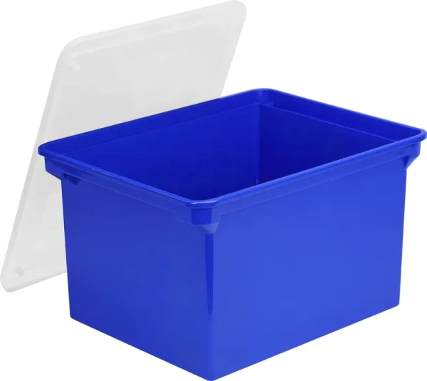 Storex Portable File Tote Letter/ Legal (Blue)