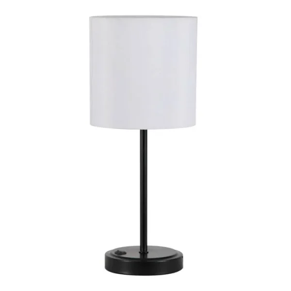 Mainstays 19" Gold Metal Stick Lamp with USB Port, Modern, Adult Use, Door Room Use