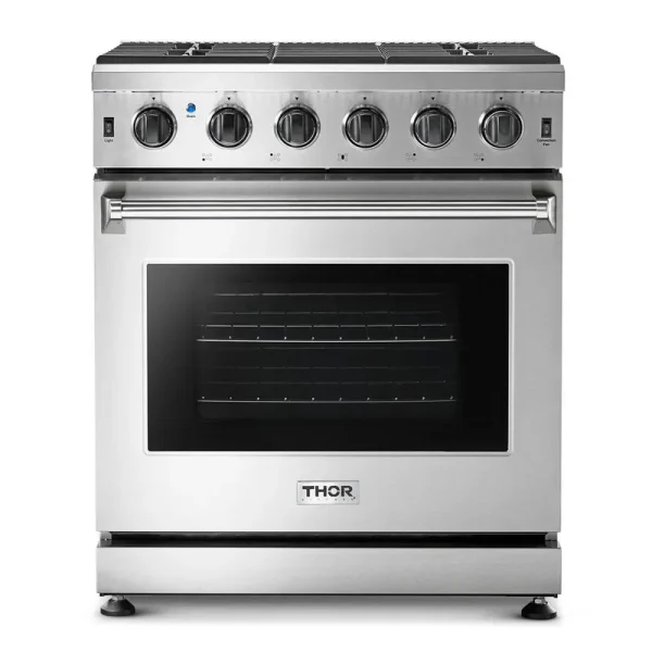 Thor Kitchen 30" Stainless Steel Gas Range Oven with 5 Burner LRG3001U