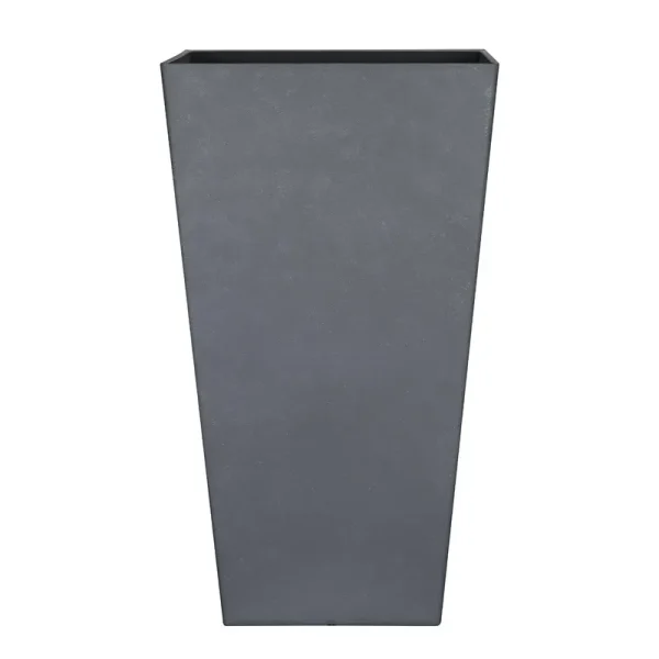 Allen + Roth 11.3-in W x 20.87-in H Gray Resin Contemporary/Modern Indoor/Outdoor Planter | PLG4112TYH
