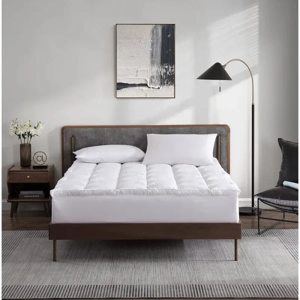 Allswell Ultra Plush Pillow Top Mattress Topper, King, White