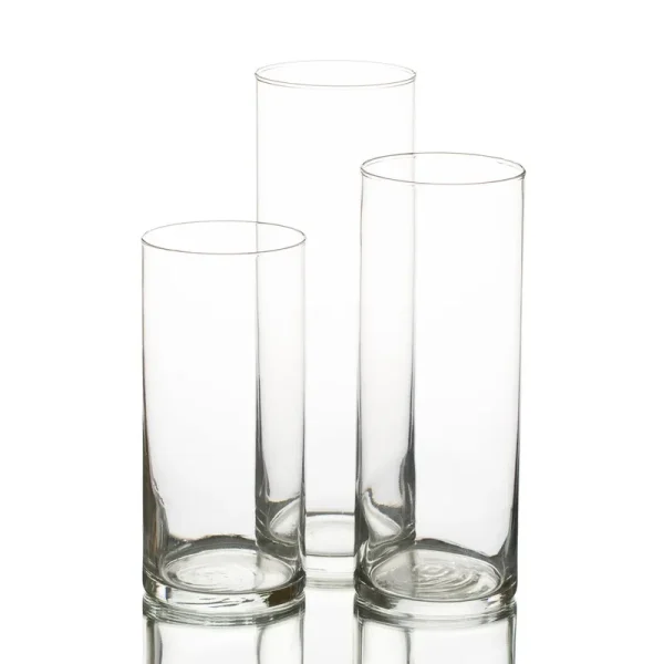 Eastland Cylinder Vases Set of 3, Clear