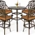 4 Swivel Bar Stools 35.2" Height Bar Table