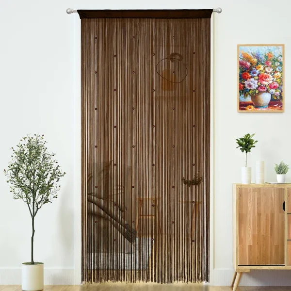 YaoYue Beaded Curtain Door String Curtains for Doorways Tassels Beads Hanging Fringe Hippie Room Divider Window Hallway Entrance Wall Closet Bedroom