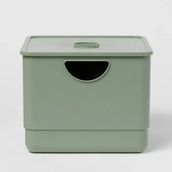 Kids' Storage with Lid Green - Pillowfort
