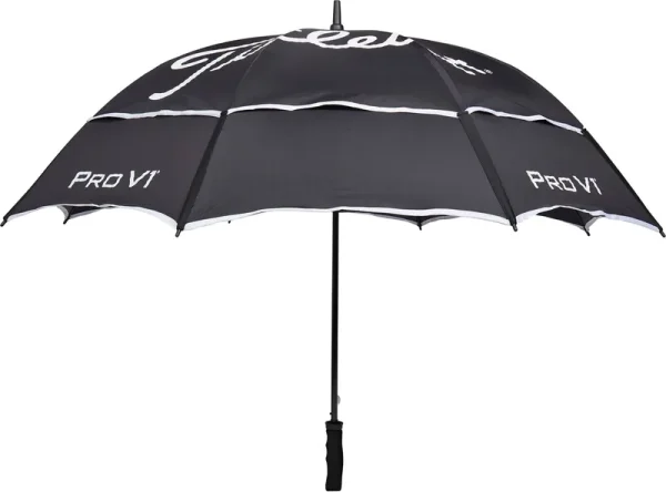 Titleist Tour Double Canopy Umbrella - Black White