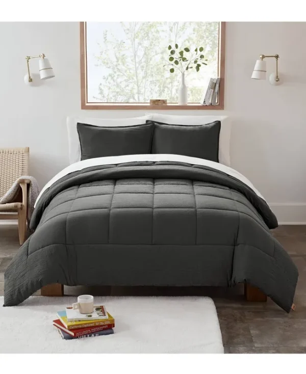Ugg Devon 3-Piece Reversible Full/Queen Comforter Set in Charcoal