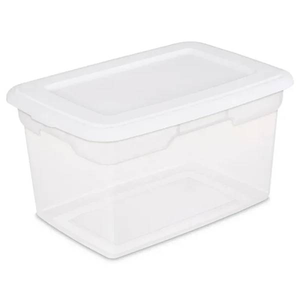 Sterilite Storage Box, White, 20 Qt./18.9 L