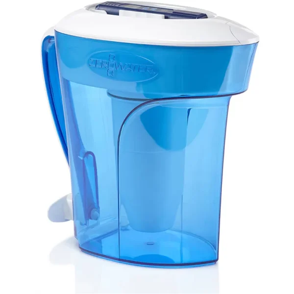 ZeroWater 12-Cup Ready Pour Filtration Pitcher, Blue