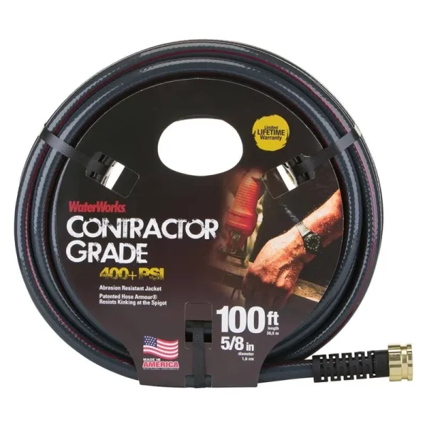 Waterworks 5/8 in. x 100 ft. Heavy Duty Contractor Water Hose