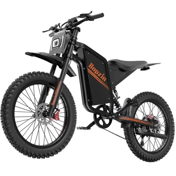 Electric Dirt Bike for Adults, 60V 35ah, 3000W 45 MPH & 37 - 68 Miles Electric Motorcycle, 25'' Fat Tire Off - Road Mountain Bike UL2849