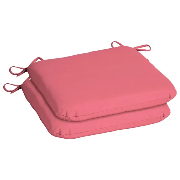 Mainstays 15.5 inch x 17 inch Grapefruit Texture Rectangle Outdoor Seat Pad (2 Pack), Size: 15.5 x 17