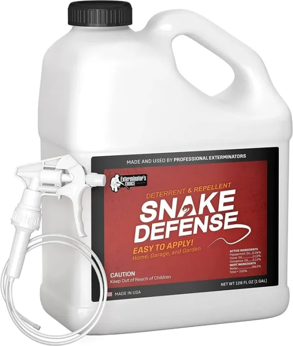 Exterminators Choice Snake Defense Spray | 1 Gallon | Natural, Non-Toxic Snake Repellent | Quick, Easy Pest Control | Safe Around Kids & Pets