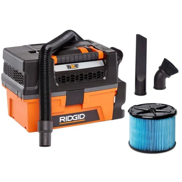 Ridgid HD0300 3 Gallon 5.0 Peak HP NXT Wet/Dry Shop Vacuum with Filter, Expandable Locking Hose and Accessories