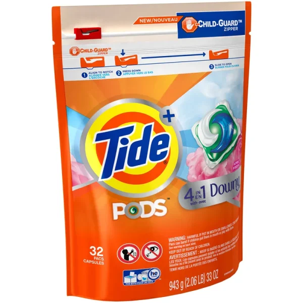 Tide Pods Plus Downy HE Turbo Laundry Detergent, April Fresh - 32 count