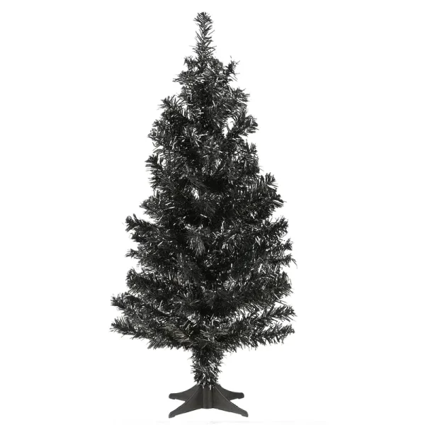 National Tree 2' Tinsel Tree-Black