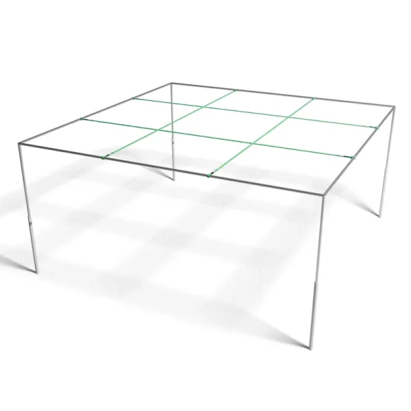 Castle Squares 9 Square, Volleyball, Indoor/Outdoor Yard Game - Mill Finish Aluminum