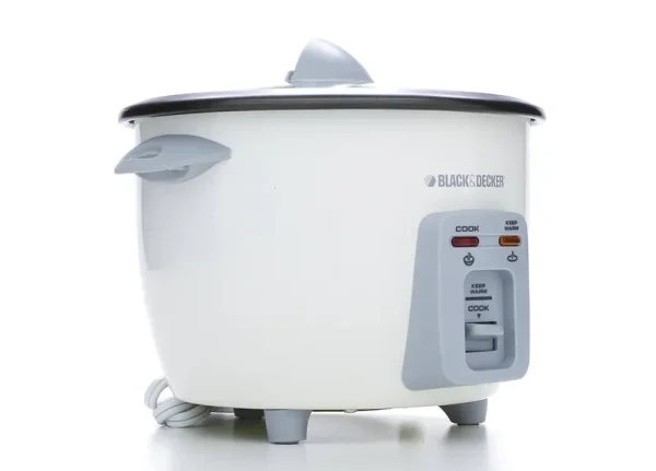 Black & Decker RC3406 6-Cup Rice Cooker, White