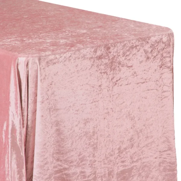 Dusty Rose/Mauve Velvet Rectangular Tablecloth Size: 90 x 156 in | Wedding | Event | Wholesale by CV Linens