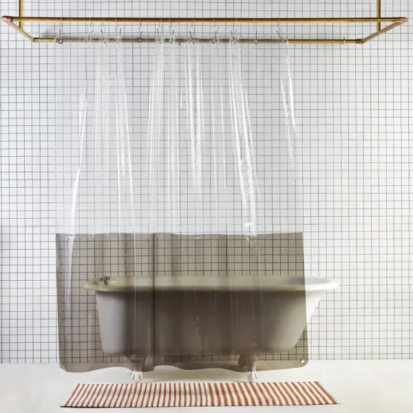 Quiet Town - The Orient Eva Sun Shower Curtain - Black