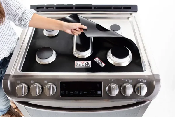StoveGuard USA-Made, Custom Designed & Precision Cut Stove Cover for Gas Stove Top, Lite GE Gas Range Stove Top Cover, Black Lite, JGB660EEJ2ES
