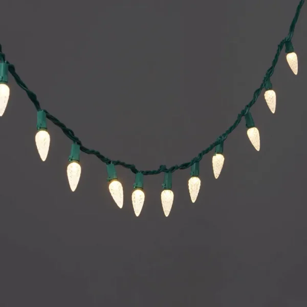60ct LED C6 Faceted Christmas String Lights Warm White with Green Wire - Wondershop
