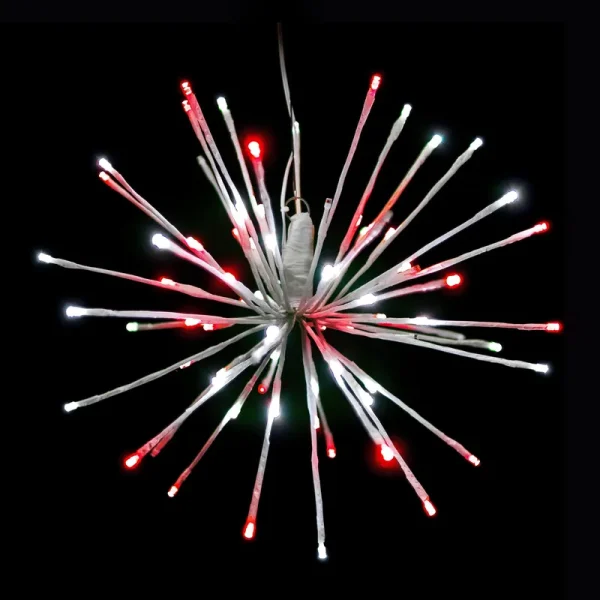 HOLIDYNAMICS Holiday Lighting Solutions 16 in. Pure White/Red LED Christmas Spritzer