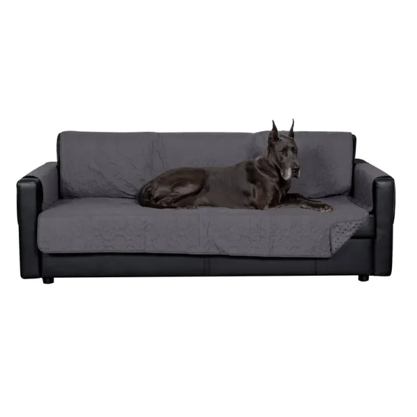FurHaven Waterproof Non-Skid Back Furniture Protector, Gray, X-Large Sofa